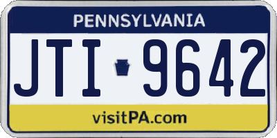 PA license plate JTI9642