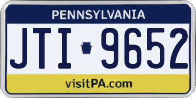 PA license plate JTI9652