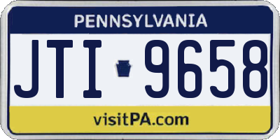 PA license plate JTI9658