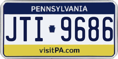 PA license plate JTI9686