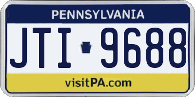 PA license plate JTI9688