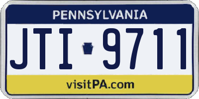 PA license plate JTI9711