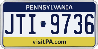 PA license plate JTI9736