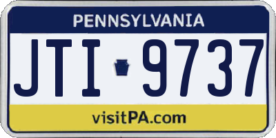 PA license plate JTI9737