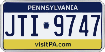 PA license plate JTI9747