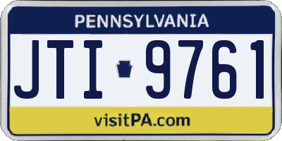 PA license plate JTI9761