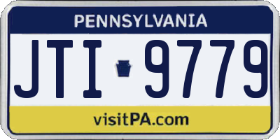 PA license plate JTI9779