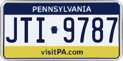 PA license plate JTI9787