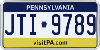 PA license plate JTI9789