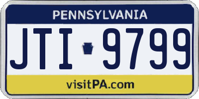 PA license plate JTI9799