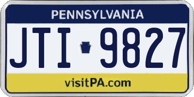PA license plate JTI9827