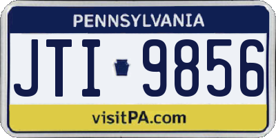 PA license plate JTI9856