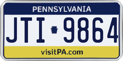 PA license plate JTI9864