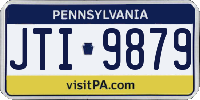 PA license plate JTI9879