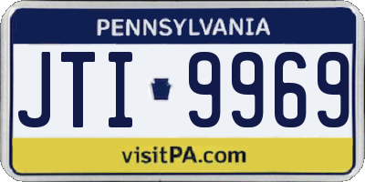 PA license plate JTI9969