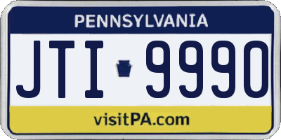 PA license plate JTI9990