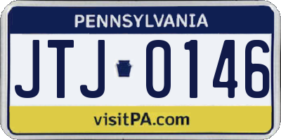 PA license plate JTJ0146