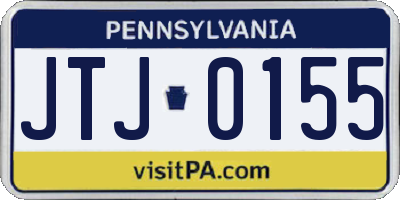 PA license plate JTJ0155