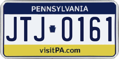 PA license plate JTJ0161