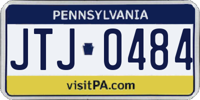 PA license plate JTJ0484