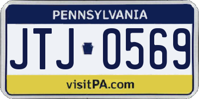 PA license plate JTJ0569