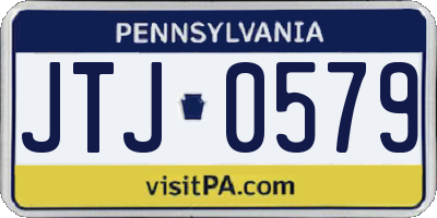 PA license plate JTJ0579
