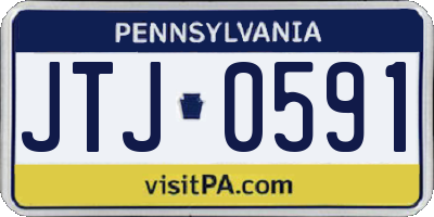 PA license plate JTJ0591