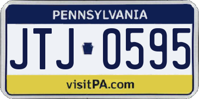 PA license plate JTJ0595