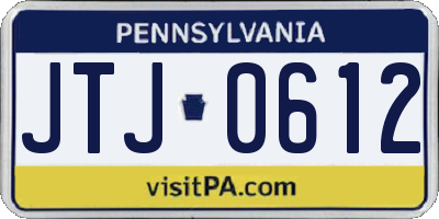 PA license plate JTJ0612