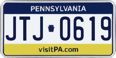 PA license plate JTJ0619