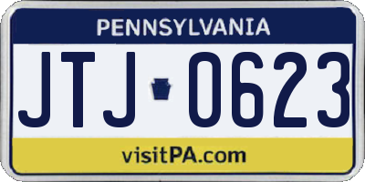PA license plate JTJ0623