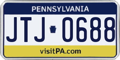 PA license plate JTJ0688