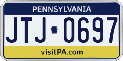 PA license plate JTJ0697