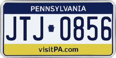 PA license plate JTJ0856