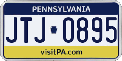 PA license plate JTJ0895