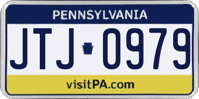 PA license plate JTJ0979