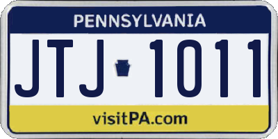 PA license plate JTJ1011