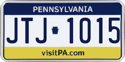 PA license plate JTJ1015