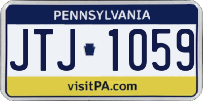 PA license plate JTJ1059
