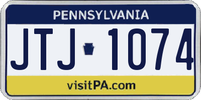 PA license plate JTJ1074