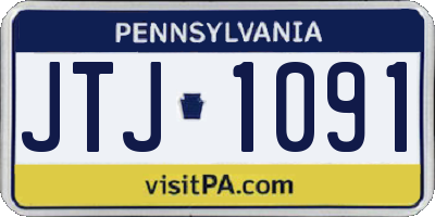 PA license plate JTJ1091
