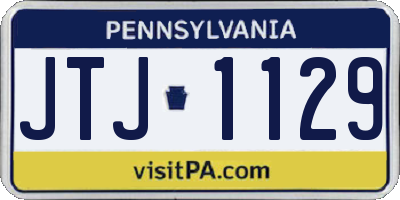 PA license plate JTJ1129