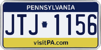 PA license plate JTJ1156