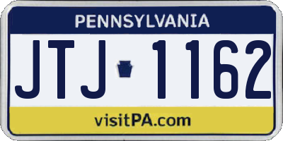 PA license plate JTJ1162
