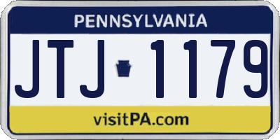 PA license plate JTJ1179