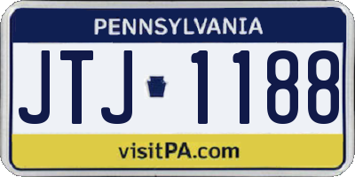 PA license plate JTJ1188