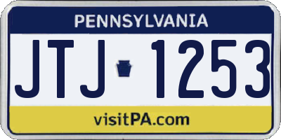 PA license plate JTJ1253