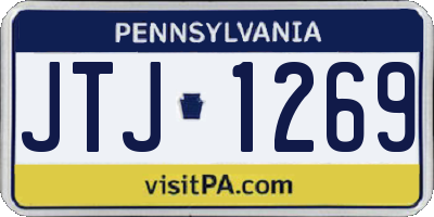 PA license plate JTJ1269