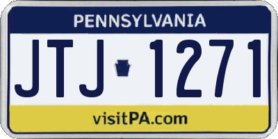 PA license plate JTJ1271