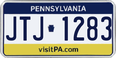 PA license plate JTJ1283